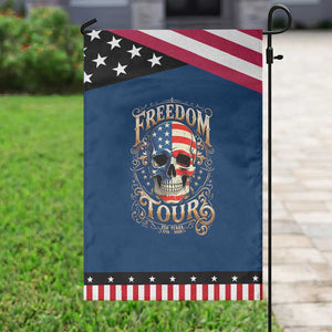 Freedom Tour 250 Years 1776-2026 American Flag Skull Patriotic Garden Flag Rock Aesthetic Patriotic Semiquincentennial 250th Anniversary TS02 Classic Blue Black Print Your Wear