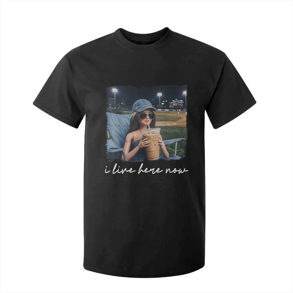 I Live Here Now Funny Doll Face Meme Baseball Lover T Shirt For Kid Game Day Reaction Sports Fan Gift TS02 Black Print Your Wear