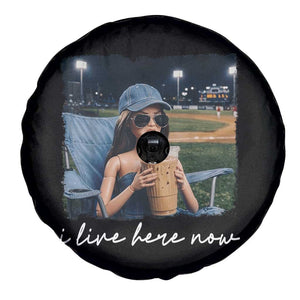 I Live Here Now Funny Doll Face Meme Baseball Lover Spare Tire Cover Game Day Reaction Sports Fan Gift TS02 Print Your Wear