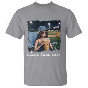 I Live Here Now Funny Doll Face Meme Baseball Lover T Shirt Game Day Reaction Sports Fan Gift TS02 Sport Gray Print Your Wear