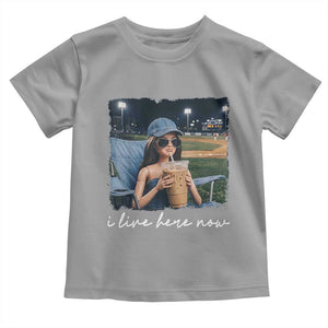 I Live Here Now Funny Doll Face Meme Baseball Lover Toddler T Shirt Game Day Reaction Sports Fan Gift TS02 Sport Gray Print Your Wear