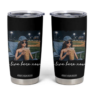 I Live Here Now Funny Doll Face Meme Baseball Lover Tumbler Cup Game Day Reaction Sports Fan Gift TS02 Black Print Your Wear