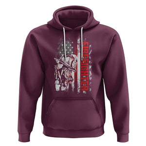 Firefighter Hoodie Fireman American Flag Thin Red Line Firefighter TS02 Maroon Printyourwear