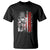 Firefighter T Shirt Fireman American Flag Thin Red Line TS02 Black Printyourwear