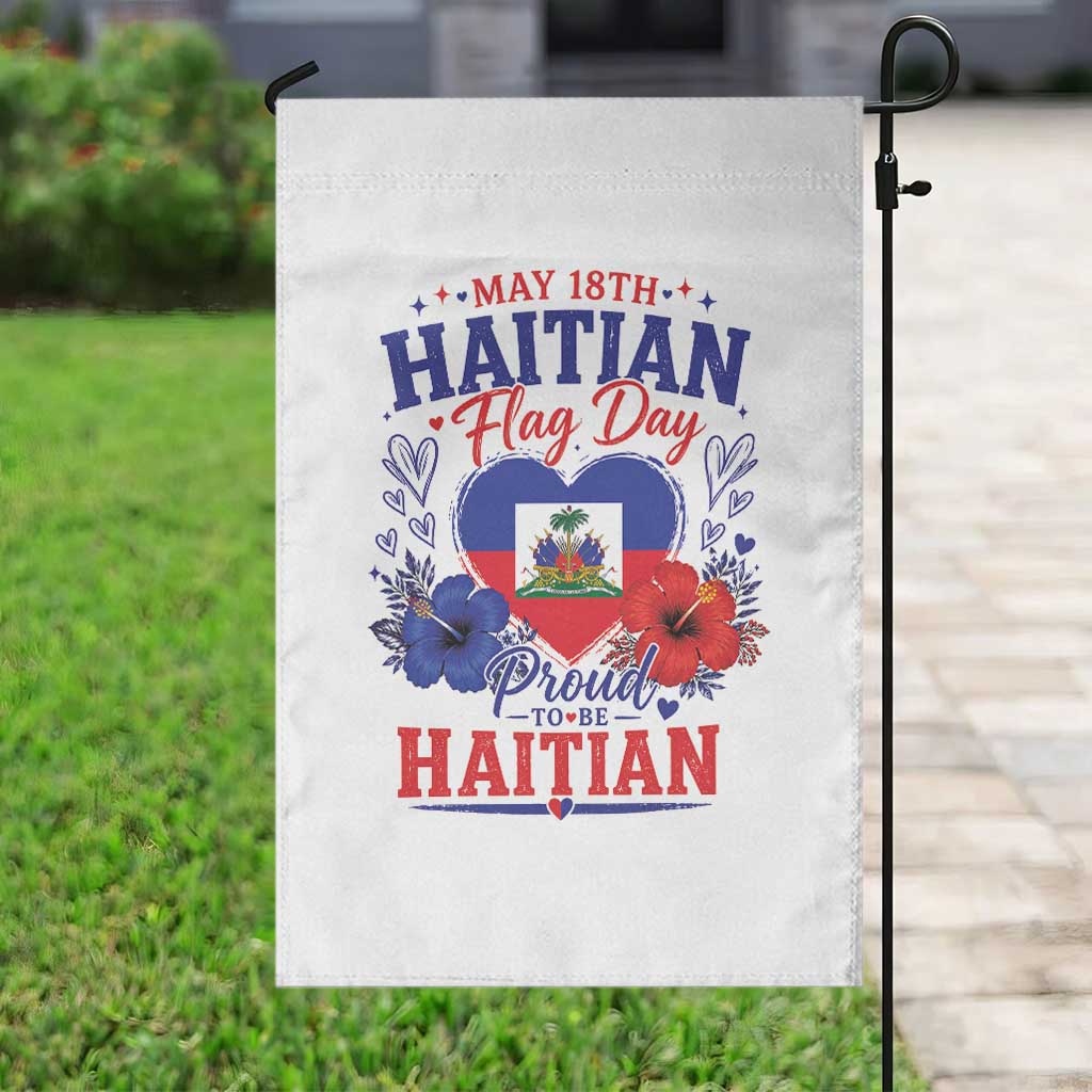 May 18th Haitian Flag Day Floral Hibiscus Garden Flag Proud To Be Haitian Heritage Pride TS02 Print Your Wear