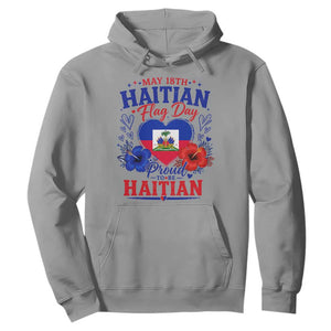 May 18th Haitian Flag Day Floral Hibiscus Hoodie Proud To Be Haitian Heritage Pride TS02 Sport Gray Print Your Wear