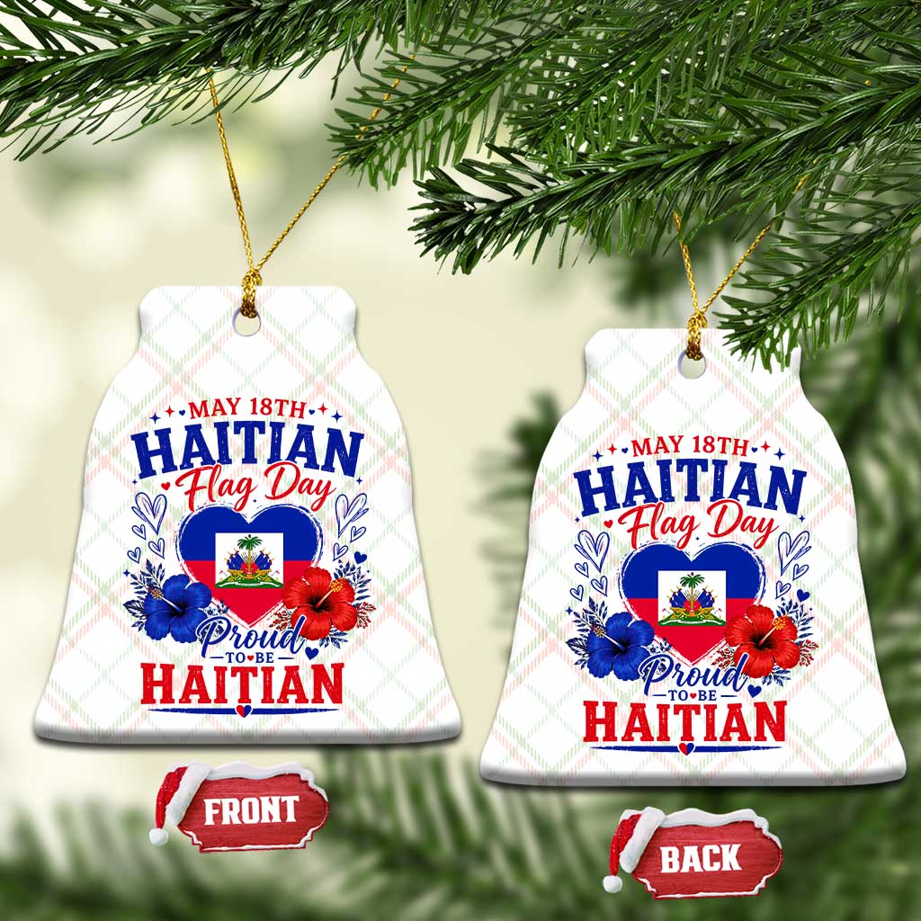 May 18th Haitian Flag Day Floral Hibiscus Ceramic Ornament Proud To Be Haitian Heritage Pride TS02 Print Your Wear