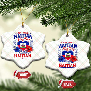 May 18th Haitian Flag Day Floral Hibiscus Ceramic Ornament Proud To Be Haitian Heritage Pride TS02 Print Your Wear
