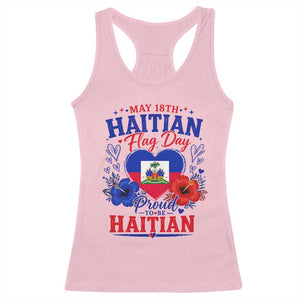 May 18th Haitian Flag Day Floral Hibiscus Racerback Tank Top Proud To Be Haitian Heritage Pride TS02 Light Pink Print Your Wear