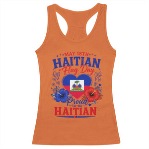 May 18th Haitian Flag Day Floral Hibiscus Racerback Tank Top Proud To Be Haitian Heritage Pride TS02 Orange Print Your Wear