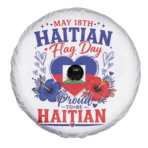 May 18th Haitian Flag Day Floral Hibiscus Spare Tire Cover Proud To Be Haitian Heritage Pride TS02 Print Your Wear