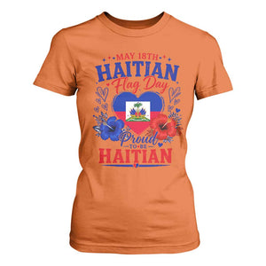 May 18th Haitian Flag Day Floral Hibiscus T Shirt For Women Proud To Be Haitian Heritage Pride TS02 Orange Print Your Wear
