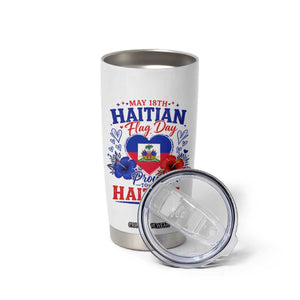 May 18th Haitian Flag Day Floral Hibiscus Tumbler Cup Proud To Be Haitian Heritage Pride TS02 Print Your Wear