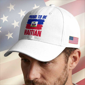 Proud To Be Haitian Baseball Cap Haiti Flag Heritage Pride TS02 Print Your Wear
