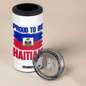 Proud To Be Haitian 4 in 1 Can Cooler Tumbler Haiti Flag Heritage Pride TS02 Print Your Wear