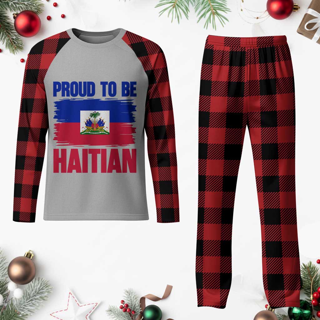 Proud To Be Haitian Plaid Pajama Set Haiti Flag Heritage Pride TS02 Buffalo Plaid Print Your Wear