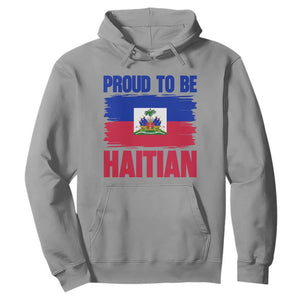 Proud To Be Haitian Hoodie Haiti Flag Heritage Pride TS02 Sport Gray Print Your Wear
