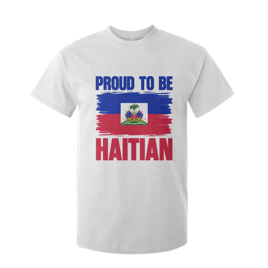 Proud To Be Haitian T Shirt For Kid Haiti Flag Heritage Pride TS02 White Print Your Wear