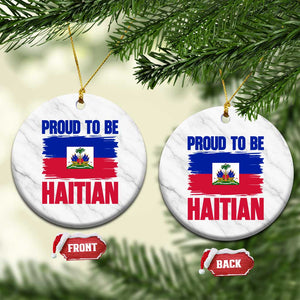 Proud To Be Haitian Ceramic Ornament Haiti Flag Heritage Pride TS02 1pc White Marble Print Your Wear