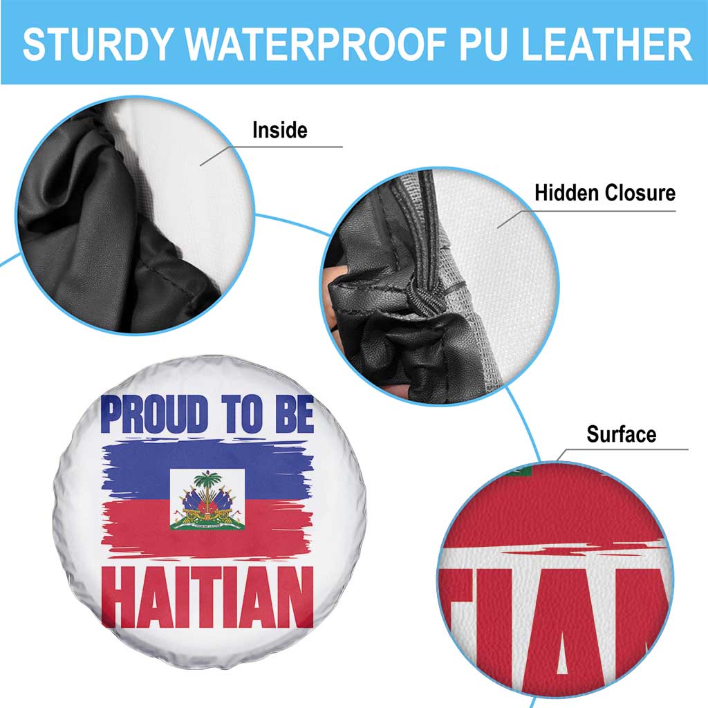 Proud To Be Haitian Spare Tire Cover Haiti Flag Heritage Pride TS02 Print Your Wear
