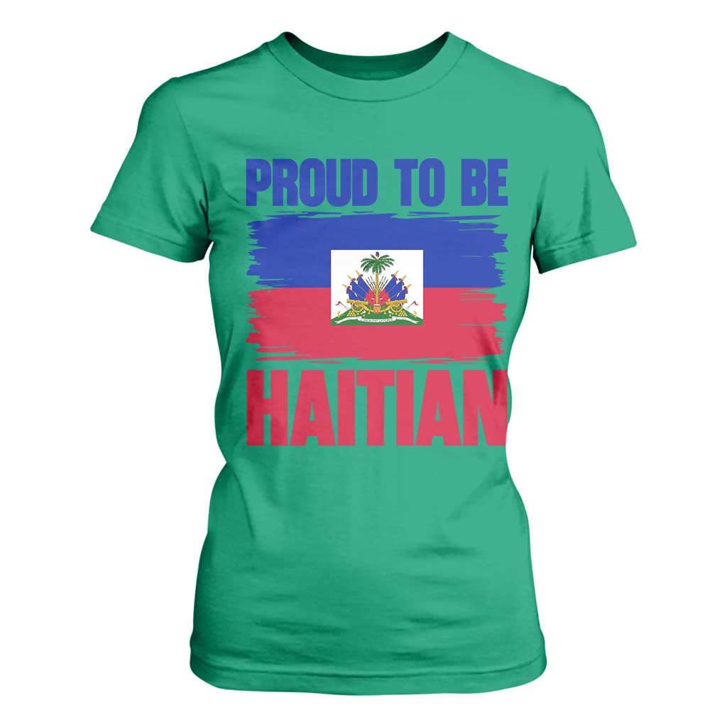 Proud To Be Haitian T Shirt For Women Haiti Flag Heritage Pride TS02 Irish Green Print Your Wear