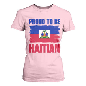 Proud To Be Haitian T Shirt For Women Haiti Flag Heritage Pride TS02 Light Pink Print Your Wear