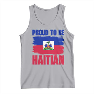Proud To Be Haitian Tank Top Haiti Flag Heritage Pride TS02 Athletic Heather Print Your Wear