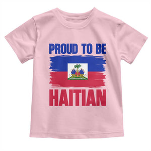 Proud To Be Haitian Toddler T Shirt Haiti Flag Heritage Pride TS02 Light Pink Print Your Wear