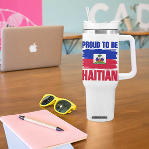 Proud To Be Haitian Tumbler With Handle Haiti Flag Heritage Pride TS02 Print Your Wear