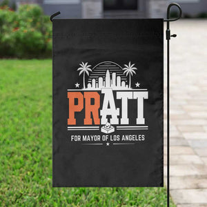 Pratt for Mayor of Los Angeles Retro Skyline Graphic Garden Flag Support Local Leadership LA City California Pride TS02 Print Your Wear