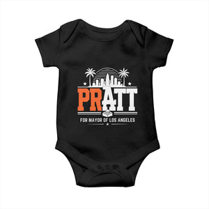 Pratt for Mayor of Los Angeles Retro Skyline Graphic Baby Onesie Support Local Leadership LA City California Pride TS02 Black Print Your Wear