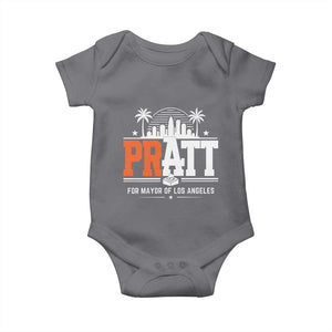 Pratt for Mayor of Los Angeles Retro Skyline Graphic Baby Onesie Support Local Leadership LA City California Pride TS02 Charcoal Print Your Wear