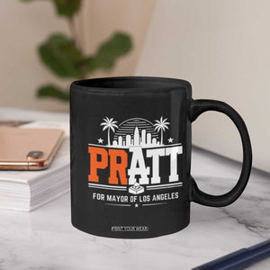 Pratt for Mayor of Los Angeles Retro Skyline Graphic Coffee Mug Support Local Leadership LA City California Pride TS02 Print Your Wear