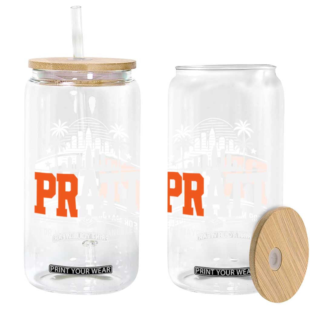 Pratt for Mayor of Los Angeles Retro Skyline Graphic Glass Can Support Local Leadership LA City California Pride TS02 Print Your Wear