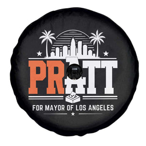 Pratt for Mayor of Los Angeles Retro Skyline Graphic Spare Tire Cover Support Local Leadership LA City California Pride TS02 Print Your Wear