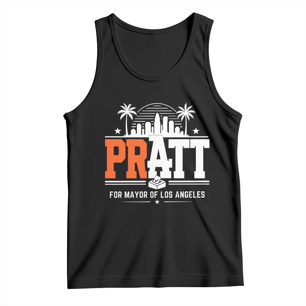 Pratt for Mayor of Los Angeles Retro Skyline Graphic Tank Top Support Local Leadership LA City California Pride TS02 Black Print Your Wear