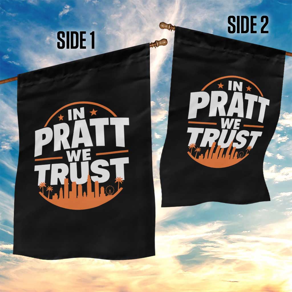 In Pratt We Trust Los Angeles Skyline Graphic Garden Flag Patriotic LA City California Pride Local Leadership TS02 Print Your Wear