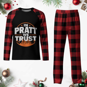 In Pratt We Trust Los Angeles Skyline Graphic Plaid Pajama Set Patriotic LA City California Pride Local Leadership TS02 Buffalo Plaid Print Your Wear