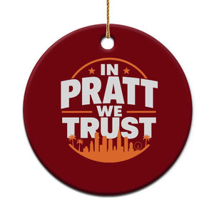 In Pratt We Trust Los Angeles Skyline Graphic Ceramic Ornament Patriotic LA City California Pride Local Leadership TS02 1pc Red Print Your Wear