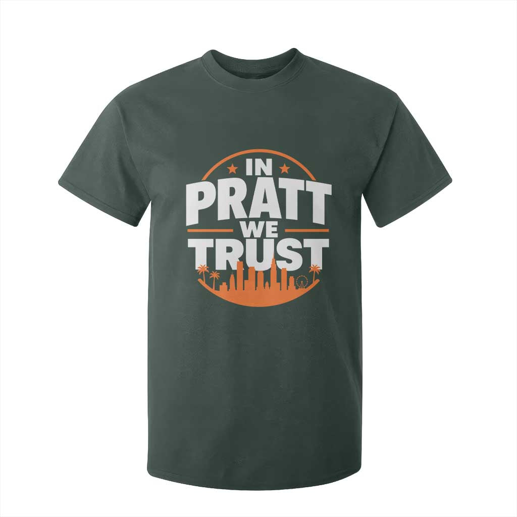 In Pratt We Trust Los Angeles Skyline Graphic T Shirt For Kid Patriotic LA City California Pride Local Leadership TS02 Dark Forest Green Print Your Wear