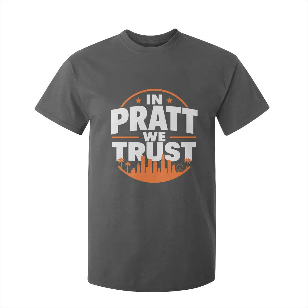 In Pratt We Trust Los Angeles Skyline Graphic T Shirt For Kid Patriotic LA City California Pride Local Leadership TS02 Dark Heather Print Your Wear