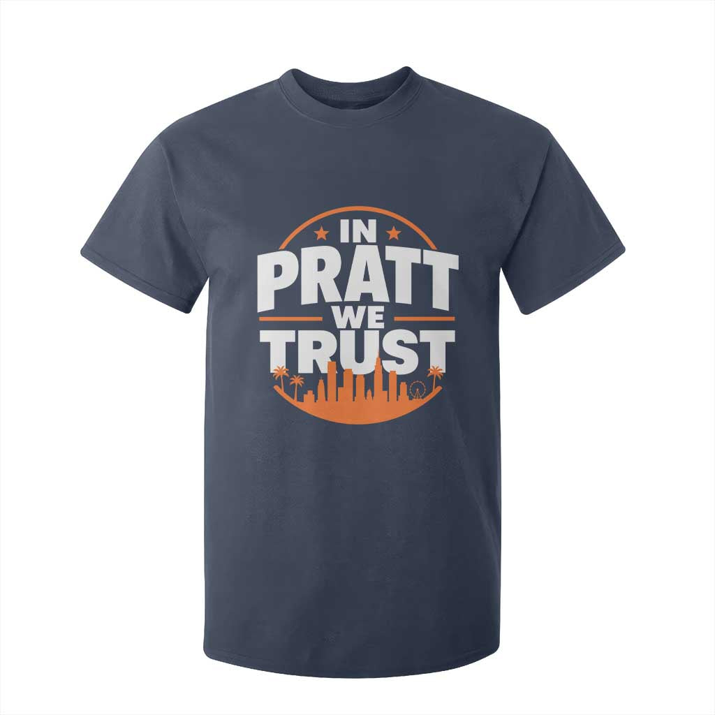 In Pratt We Trust Los Angeles Skyline Graphic T Shirt For Kid Patriotic LA City California Pride Local Leadership TS02 Navy Print Your Wear