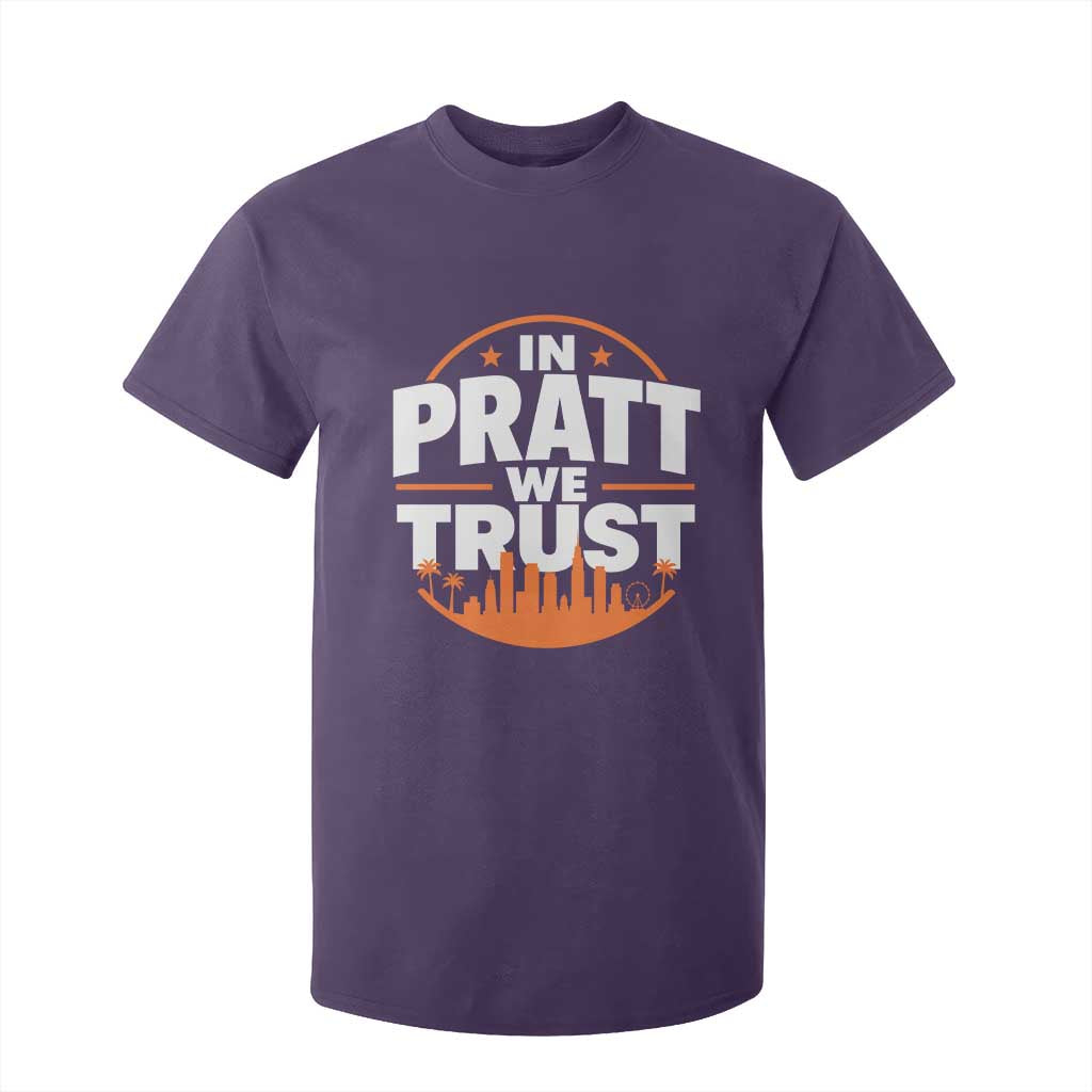 In Pratt We Trust Los Angeles Skyline Graphic T Shirt For Kid Patriotic LA City California Pride Local Leadership TS02 Purple Print Your Wear
