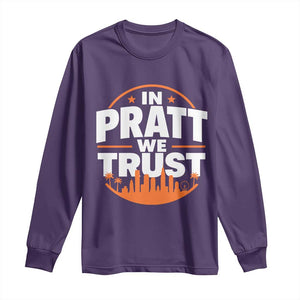 In Pratt We Trust Los Angeles Skyline Graphic Long Sleeve Shirt Patriotic LA City California Pride Local Leadership TS02 Purple Print Your Wear