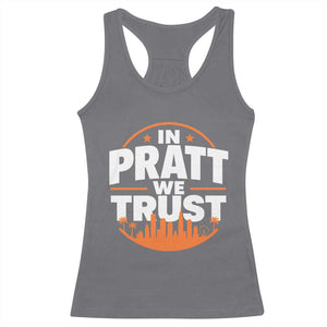 In Pratt We Trust Los Angeles Skyline Graphic Racerback Tank Top Patriotic LA City California Pride Local Leadership TS02 Charcoal Print Your Wear
