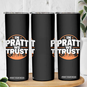 In Pratt We Trust Los Angeles Skyline Graphic Skinny Tumbler Patriotic LA City California Pride Local Leadership TS02 Print Your Wear