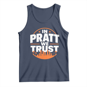 In Pratt We Trust Los Angeles Skyline Graphic Tank Top Patriotic LA City California Pride Local Leadership TS02 Navy Print Your Wear