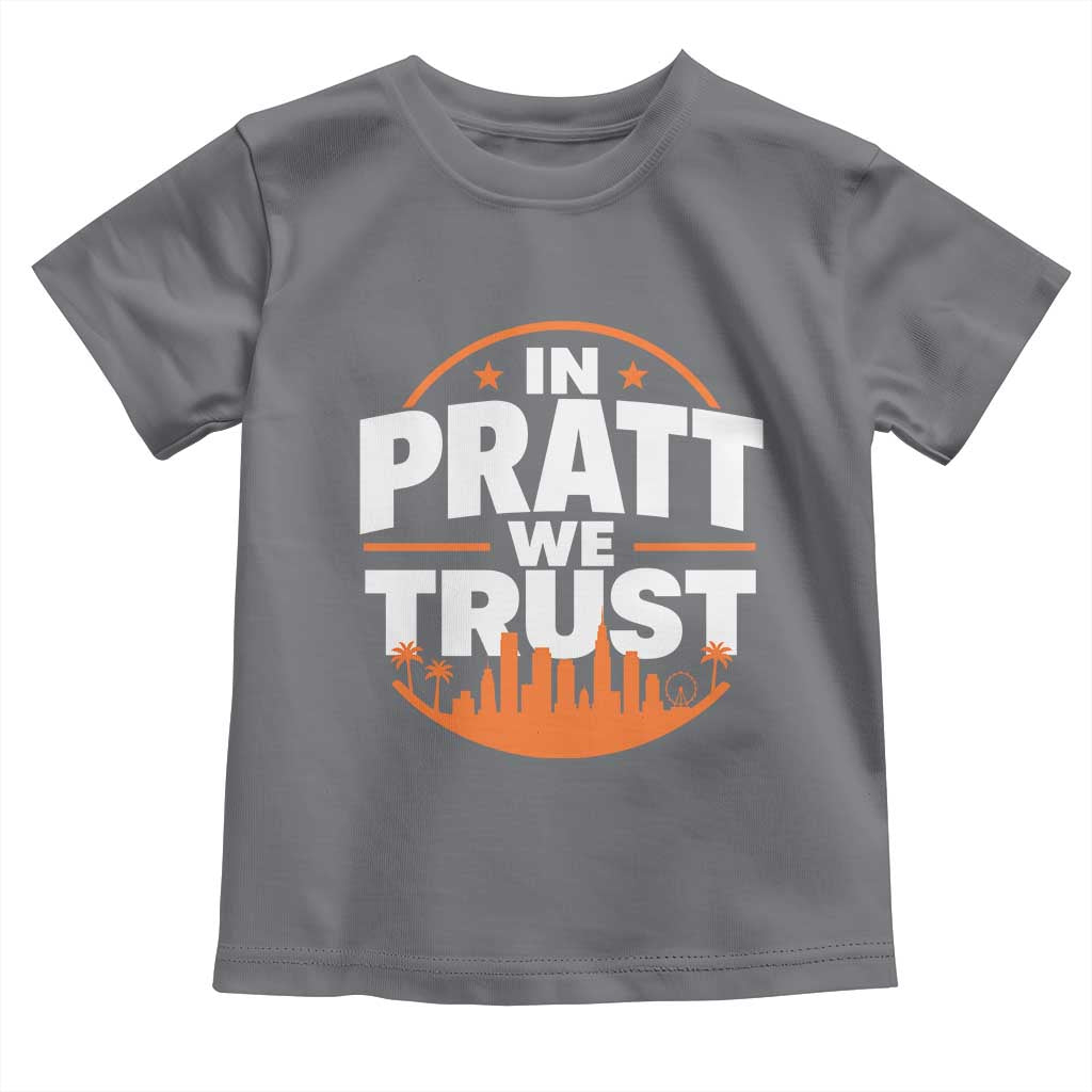 In Pratt We Trust Los Angeles Skyline Graphic Toddler T Shirt Patriotic LA City California Pride Local Leadership TS02 Charcoal Print Your Wear