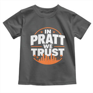 In Pratt We Trust Los Angeles Skyline Graphic Toddler T Shirt Patriotic LA City California Pride Local Leadership TS02 Dark Heather Print Your Wear