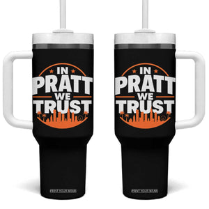 In Pratt We Trust Los Angeles Skyline Graphic Tumbler With Handle Patriotic LA City California Pride Local Leadership TS02 One Size: 40 oz Black Print Your Wear
